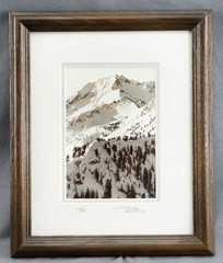 David Whitten Signed 35/50 Framed Matted Photo Cardiff Pass Superior Peak Utah