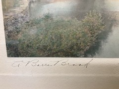 Signed Wallace Nutting “A Barre Brook” Hand Colored Photo ~ Framed