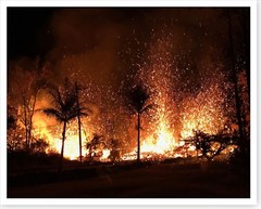 Kilauea Volcano Fissure Lava Fountains 2018 Silver Halide Photo