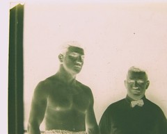 Erich Schöppner?? German Boxer Circa 1950 in Berlin Large Glass Negative