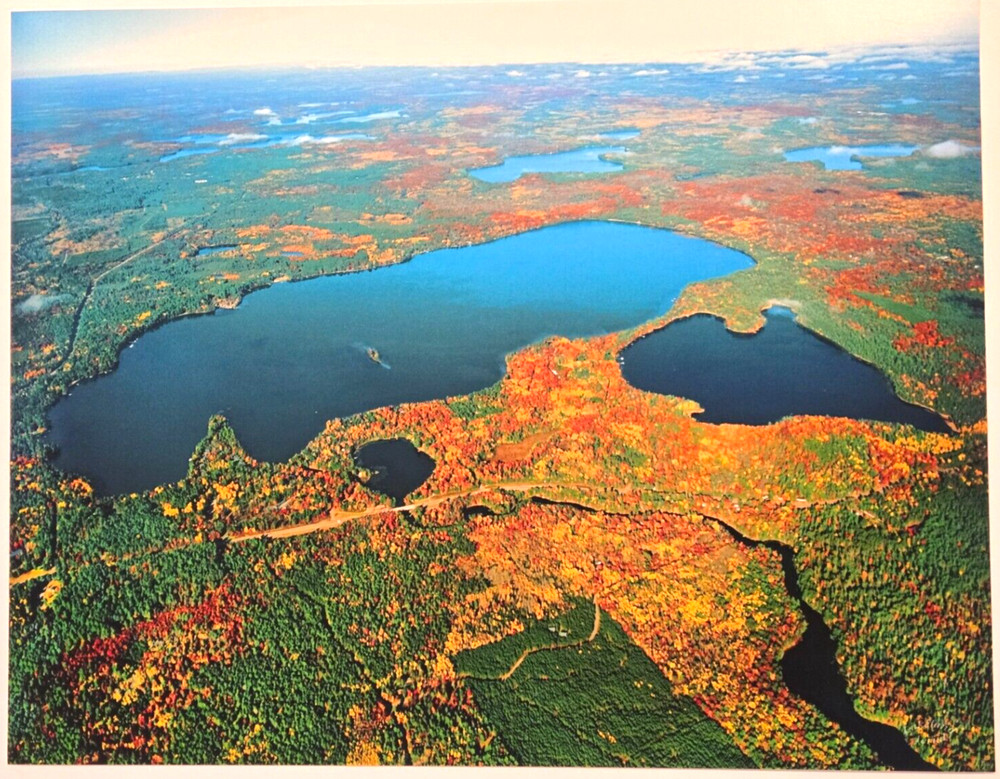 Big St. Germain, & Content Lake, Vilas County Wisc. Aerial Photo. Frame Optional