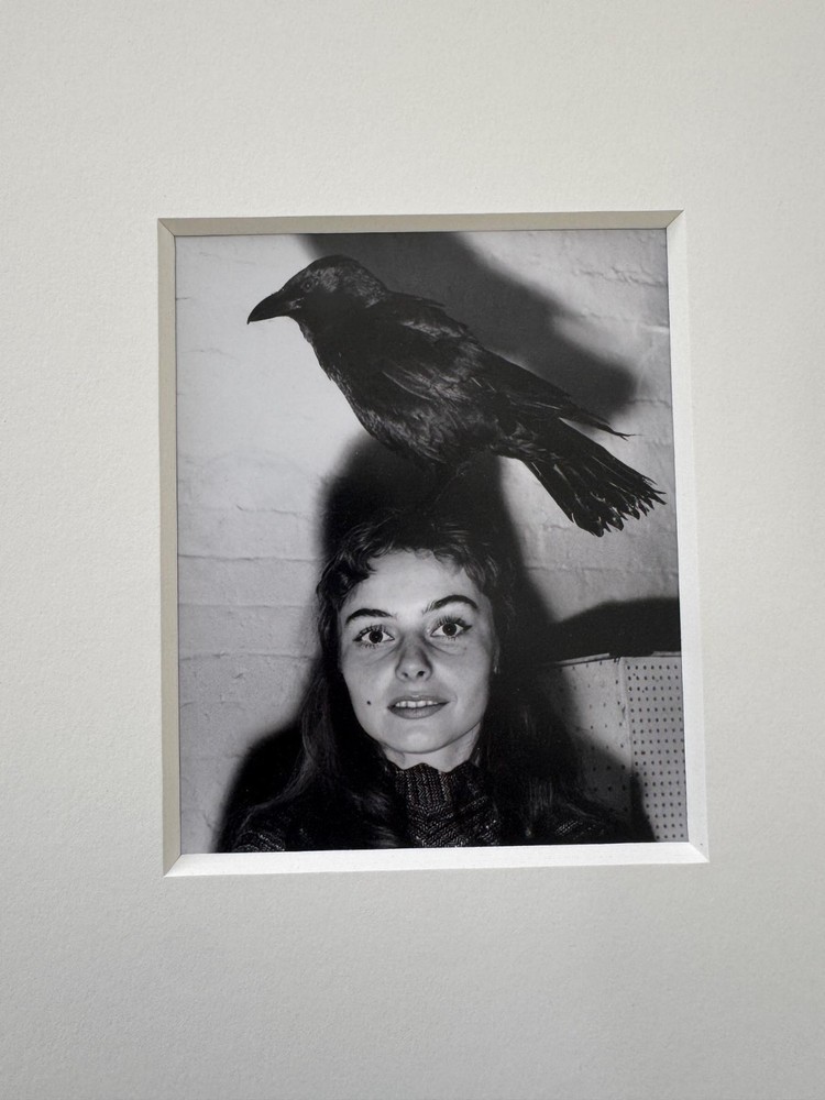 Weegee girl with bird print – Magnum Square – Estate Stamped – Ascher Fellig