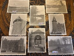 🏰Bundle Lot 8 Photos Beautiful Castle Krickenbeck Nature Lake 1954 Very Good SW 7×10