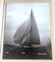 Antique BEKEN of COWES Yacht, Boat PHOTO, Signed 1937 – ASTRA (17327), Sailing
