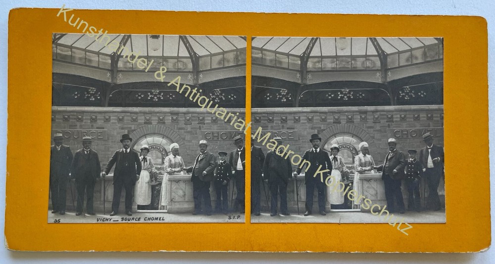 orig. Stereo Photo Photograph Circa 1890 Vichy Source Chomel