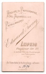 Photograph Edmund Zwarg, Leipzig, Plagwitzer Str. 27, portrait of a woman in elegant