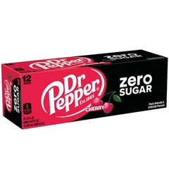 Dr Pepper Zero Sugar Cherry Soda Pop, 12 fl oz, 12 Pack Cans [FREE SHIPPING]