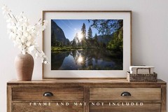Yosemite Photography Print: California National Park Merced River Nature Photo