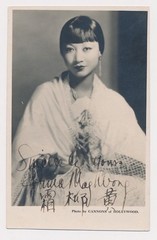 Real Photo Postcard of Anna Mae Wong Hand Signed-Photo by Cannons of Hollywood