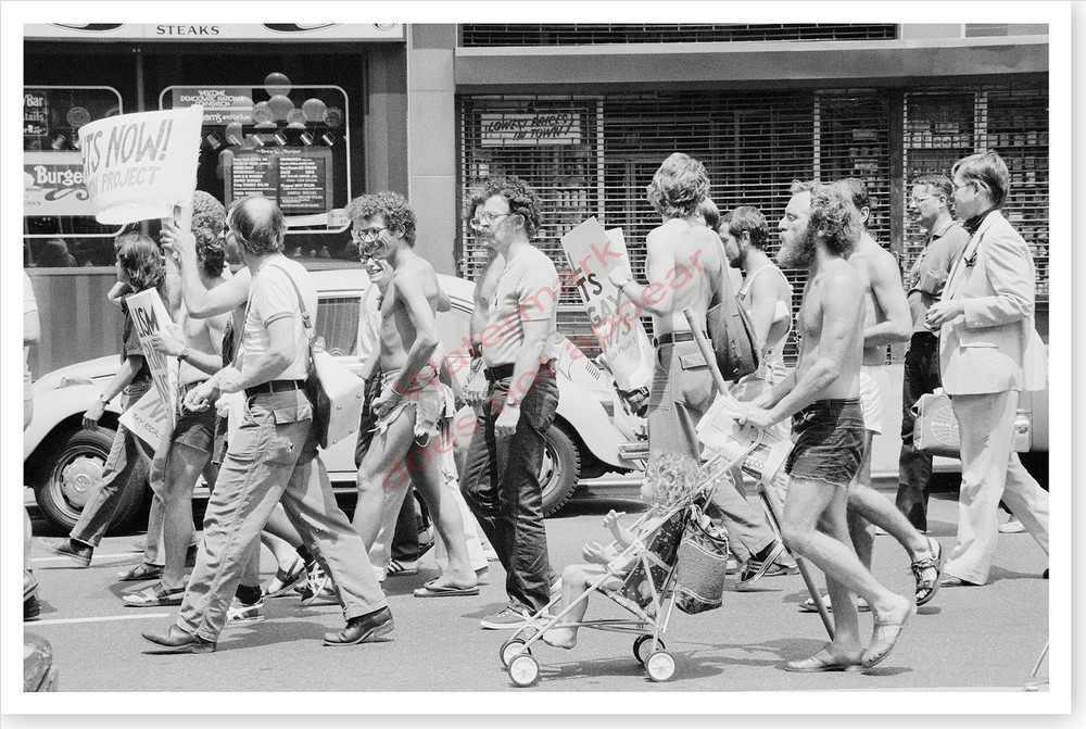 Gay Rights Demonstrators 1976 Democratic National Convention Silver Halide Photo