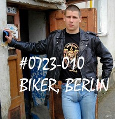 MALE PORTRAIT #0723-010 -BIKER, BERLIN GERMANY -free shipping in usa