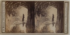 Switzerland Grotto In Grindelwald Photo A. Braun Stereo Vintage Album C1860