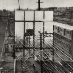 1929 Original Rene Zuber Surreal Industrial Railroad Train Vintage Photo Gravure