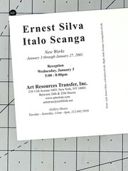 Ernest Silva (1932-2001) Art Announcement Card – Italo Scanga