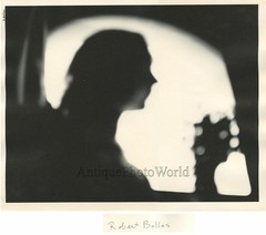 Drinking woman silhouette vintage art photo by R Bolles