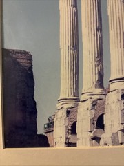 Vintage Roman Forum Castor Pollux Framed Photo Dark Academia Grandmillennial Art