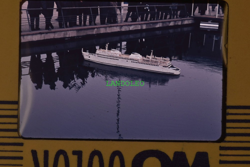Dia Leipzig Messe 1963 Model Ship Runs on Pool GDR
