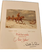 Walt La Rue Autographed Almost There Seasons Greeting Card w Color Photo JJP11