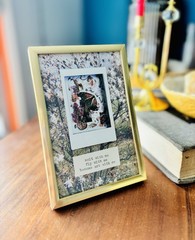 5×7 Framed ORIGINAL Photography Mixed Media With Original Typewriter Poetry