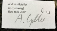 Andreas Gefeller Subway Photo Edition 6/15 Supervisions VGC