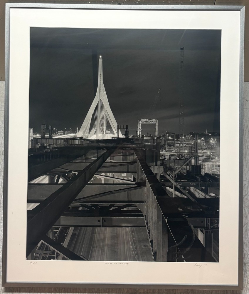 LANCE KEIMIG End of the Road ZAKIM Bridge BOSTON Artery Architecture Night PHOTO