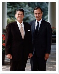 Vice President George H. W. Bush And President Ronald Reagan Silver Halide Photo