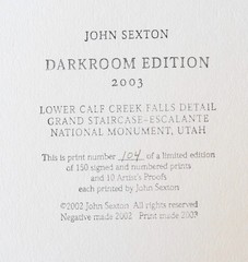Original JOHN SEXTON Limited Edition 104/150 Signed Photograph 11×14/ 16×20 mat