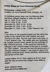 Original Signed MATTHEW PARKER Photograph Collage USAF MEMORIAL DR Arlington, VA