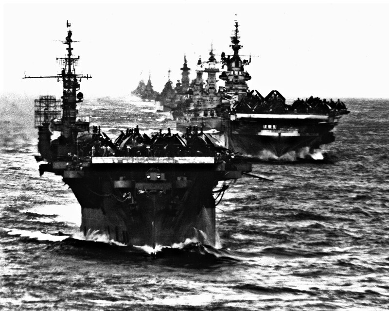 New World War II Photo: Aircraft Carrier Group after Action, Philippines 6 Sizes