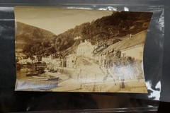 Photo Album England View Lynmouth Fishing Village Boat Building Men Devon Picture
