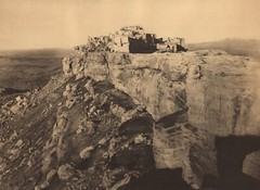 1972 EDWARD CURTIS Native American Indian Walpi Rocky Island Large Art Photo