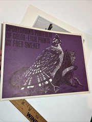 Sportsman’s portfolio SHINY color-etch prints by Fred Sweney Sheep Fish Ducks