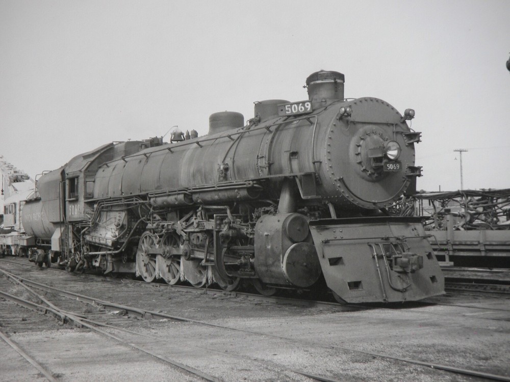 Union Pacific Steam Locomotive Engine 5069 8×10 Photograph Vtg 50s OOAK Railway