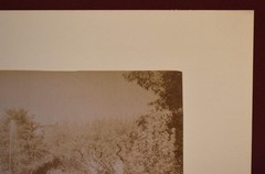 Vintage Photograph of a Fountain at an Italian Villa, Sepia Wash