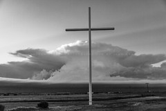 Cross Photography Print: Oklahoma Black & White Spiritual Christian Picture