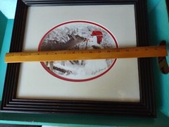 Beautiful ❤️ Winter Scene of Deer and Snowman ☃️ Signed Photo By Carl R Sams II