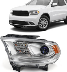 Halogen W/O LED DRL Headlight Assembly Compatible with Dodge Durango 2014-2020 C