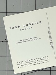 Thom Lussier Art Show Announcement Card May 2000 NYC