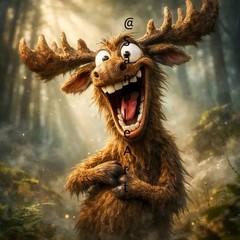 Digital Image Picture Wallpaper Background Desktop Phone AI Art – Goofy Deer