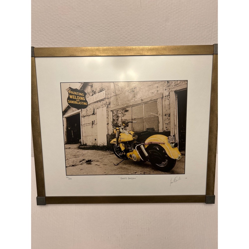 Harley-Davidson fine art photoJan Kaulins Signed Limited Ed Hand-Colored Framed