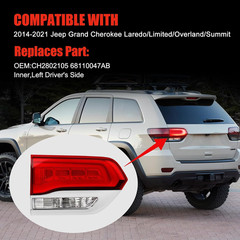 Left Inner Tail Light Assembly Compatible with 2014-2021 Jeep Grand Cherokee (La
