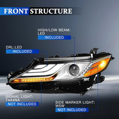 Headlight Assembly Compatible with 2018 2019 2020 2021 2022 2023 Toyota Camry XL