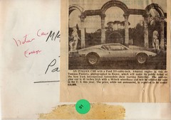 22×16 Original Vintage Press Photo 1970 De Tomaso Pantera photo