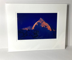Fine Art Photograph Artesonraju Alpenglow Peruvian Andes Signed & Matted