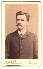 Photograph A. Person, Lahr i. B., Luisenstraße, portrait gentleman with moustache i