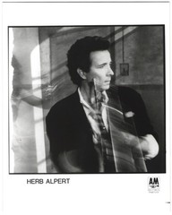 Photograph Portrait Musician Herb Alpert with Musical Instrument, Large Format 20×25