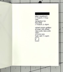 Ellen Auerbach (1906-2004) Art Announcement Card 1994