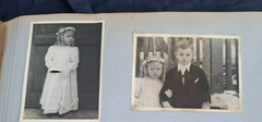 Photo album ancient B/W photos spider paper 142 pictures from 1920 approx. 25x35x4 cm