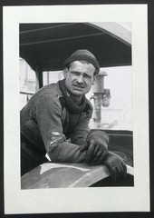7 Photographs Circus Workers, Travelling People in Portrait, Leather Coat, in the