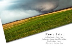 Storm Photography Print – Picture of Large Tornado on Spring Day in Kansas